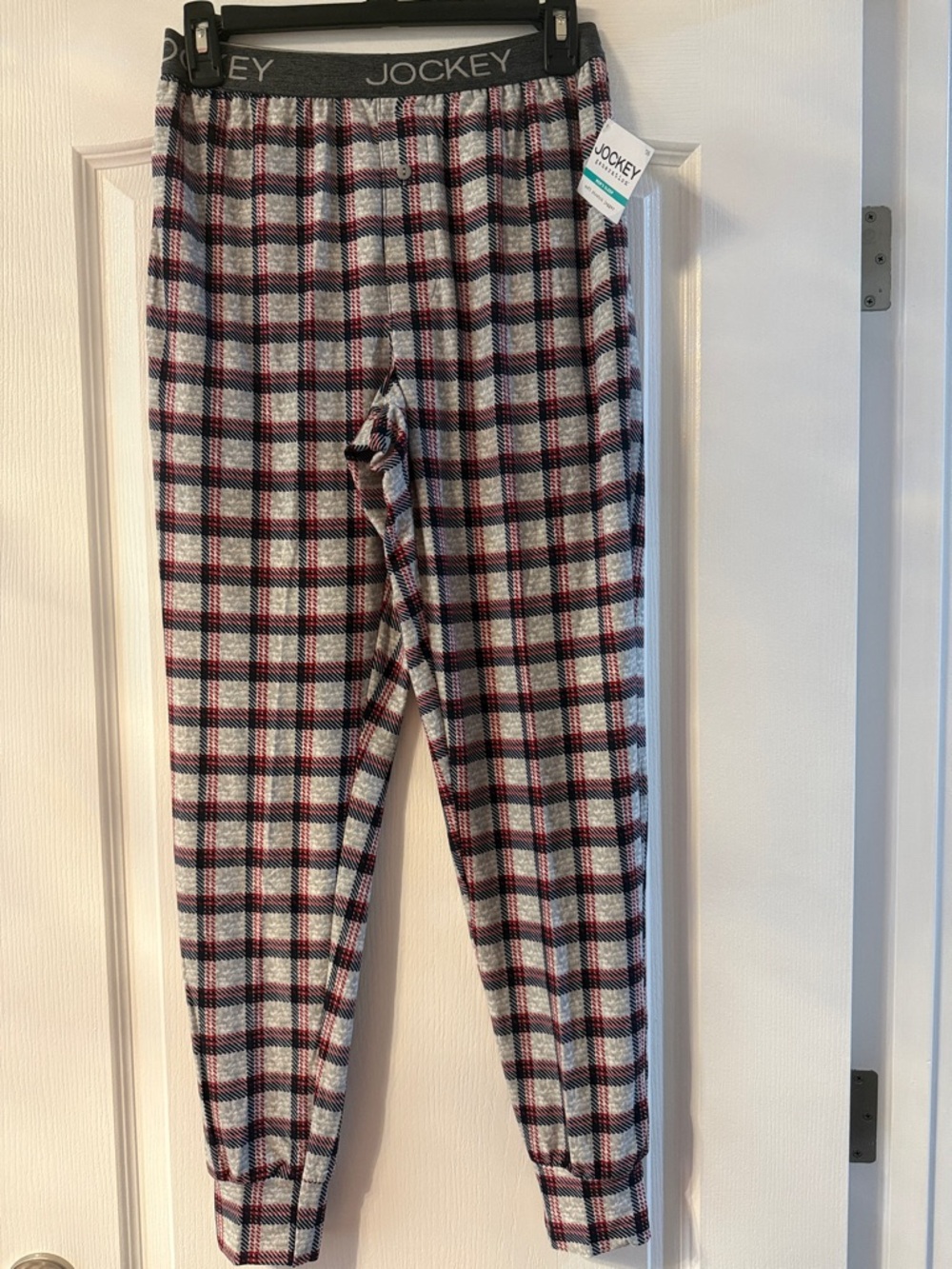 Jockey Plaid  PJs - Gray & Red